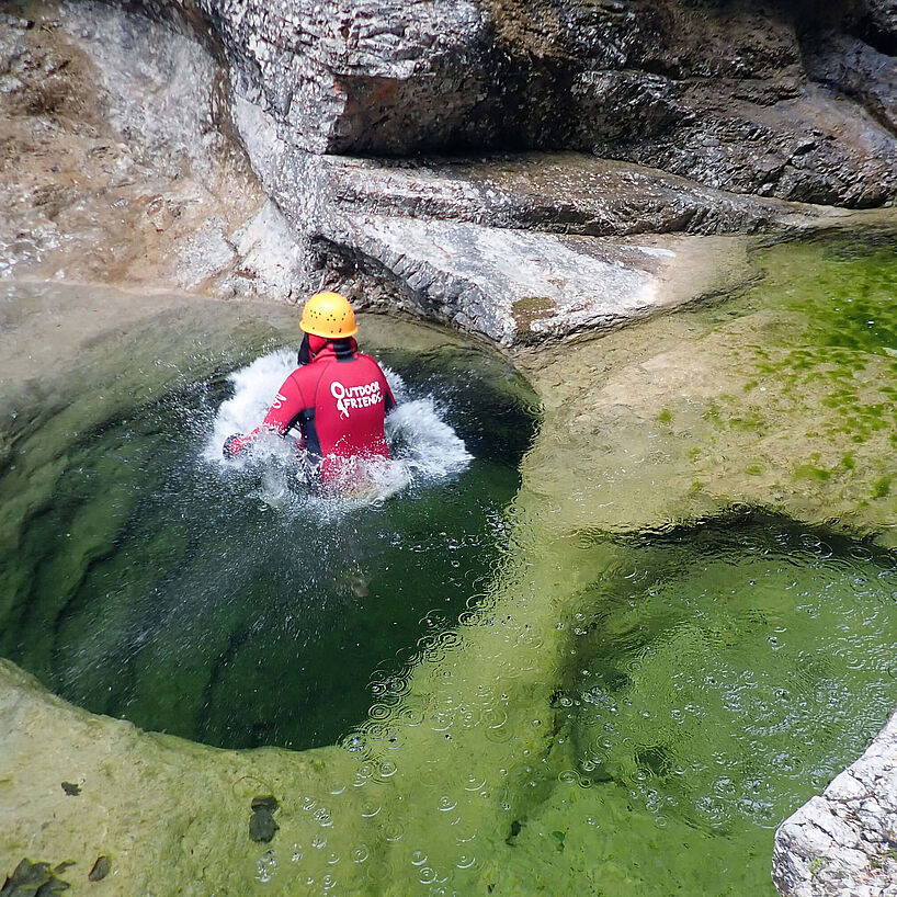 Jump in eine Gumpe