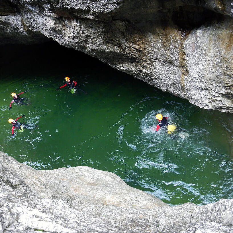 Schwimmstelle in der Klamm